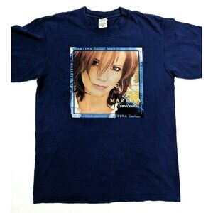 Vintage Y2K Martina McBride Timeless Tour 2006 Blue Anvil Band Tee Country M